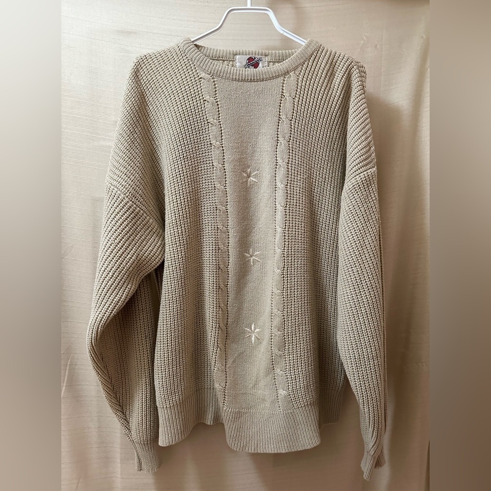 Vintage Hedgely Sport Women’s Grandpa Knit Sweater Made Korea XL 90s Grunge